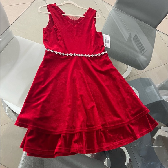 Speechless Red Velvet Sleeveless NWT Layered Dress size 12 - Picture 6 of 9